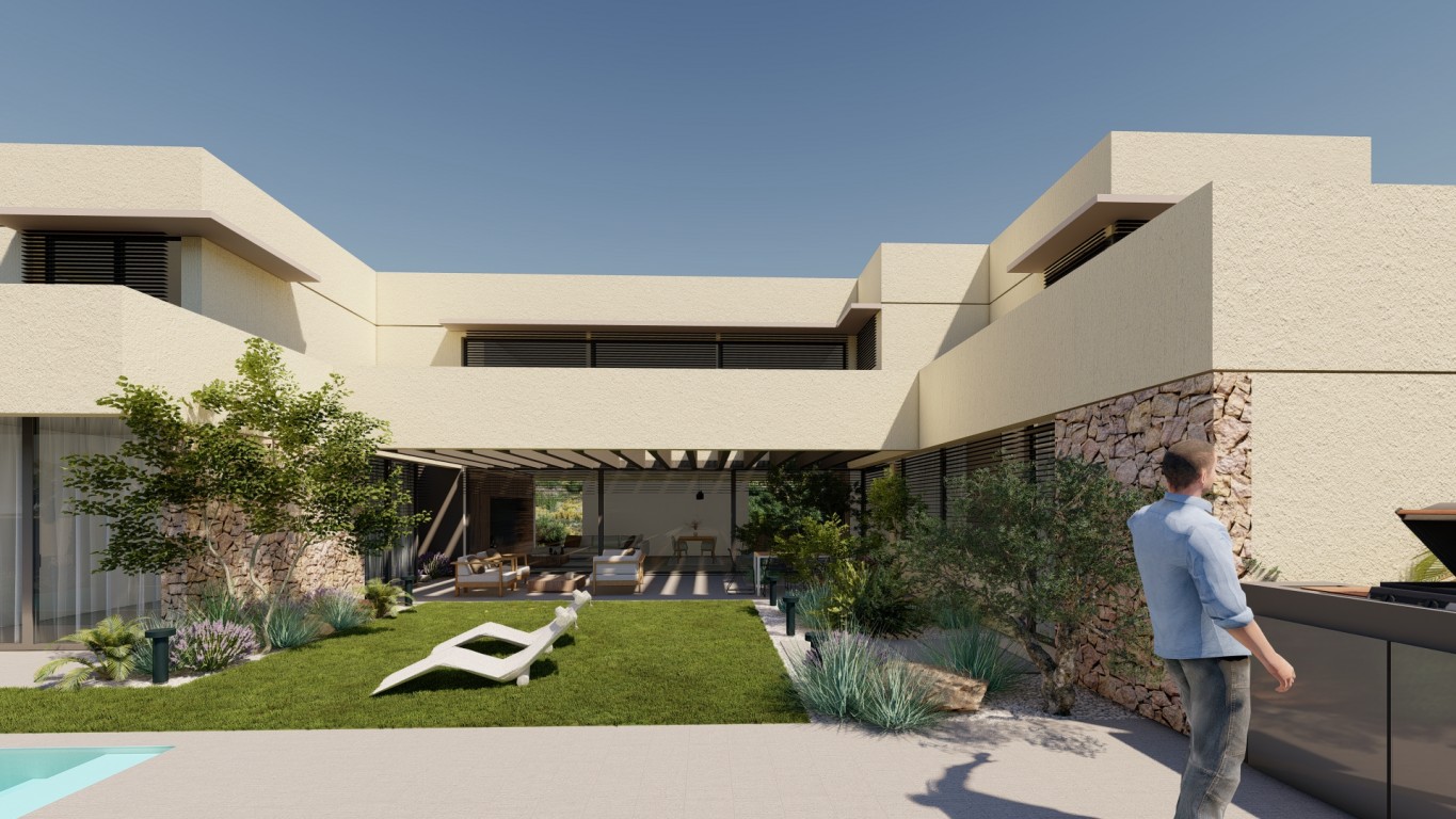 Contemporary detached villa with landscaped garden at Altaona Golf resort